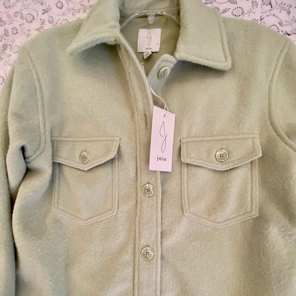 Joie | Green Button Up Shirt Jacket NWT - Picture 5 of 7